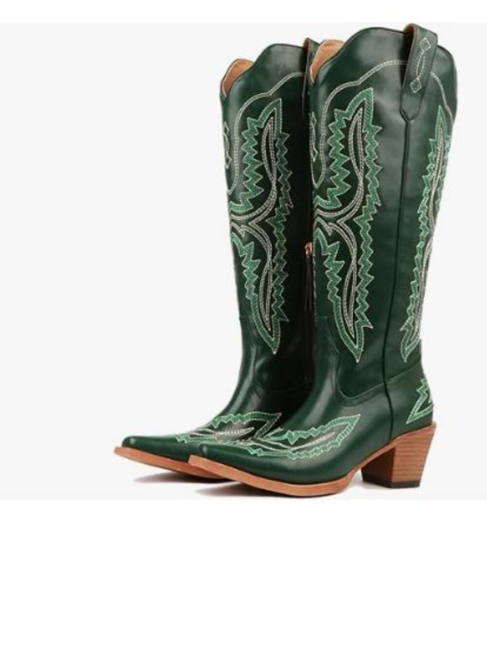 Women’s Knee High Cowboy Boots Western Cowgirl Pointed Toe Boots